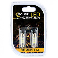 Лед лампа для авто C5W T11x36 Premium Line 24V 6SMD 2835 6500K Solar комплект 2шт