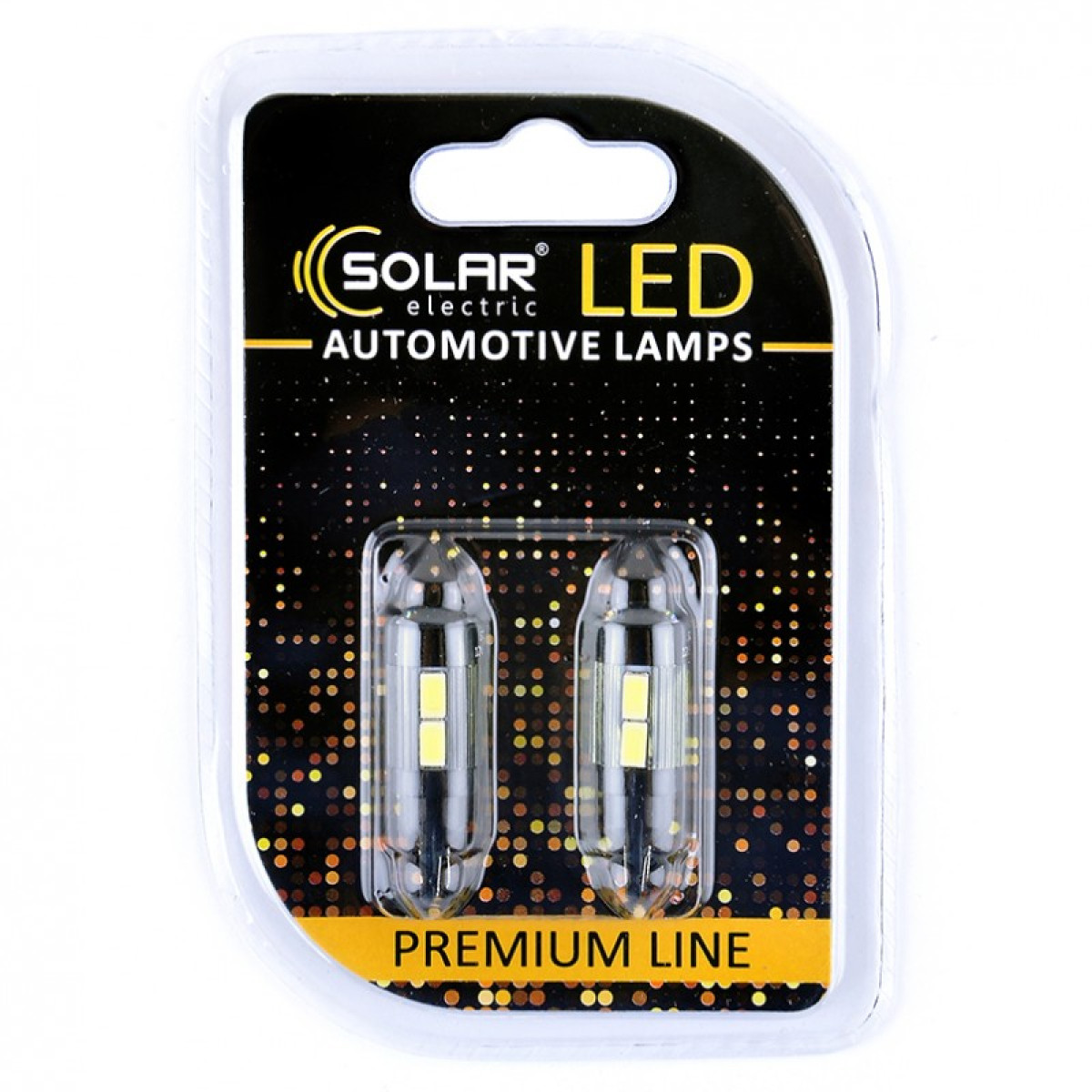 Лед лампа для авто T10 Premium Line 10SMD 5730+lens 6500K Solar комплект 2шт