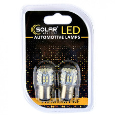 Лед лампа для авто S25 Premium Line 50SMD 3030 BAY15d 6500K Solar комплект 2шт