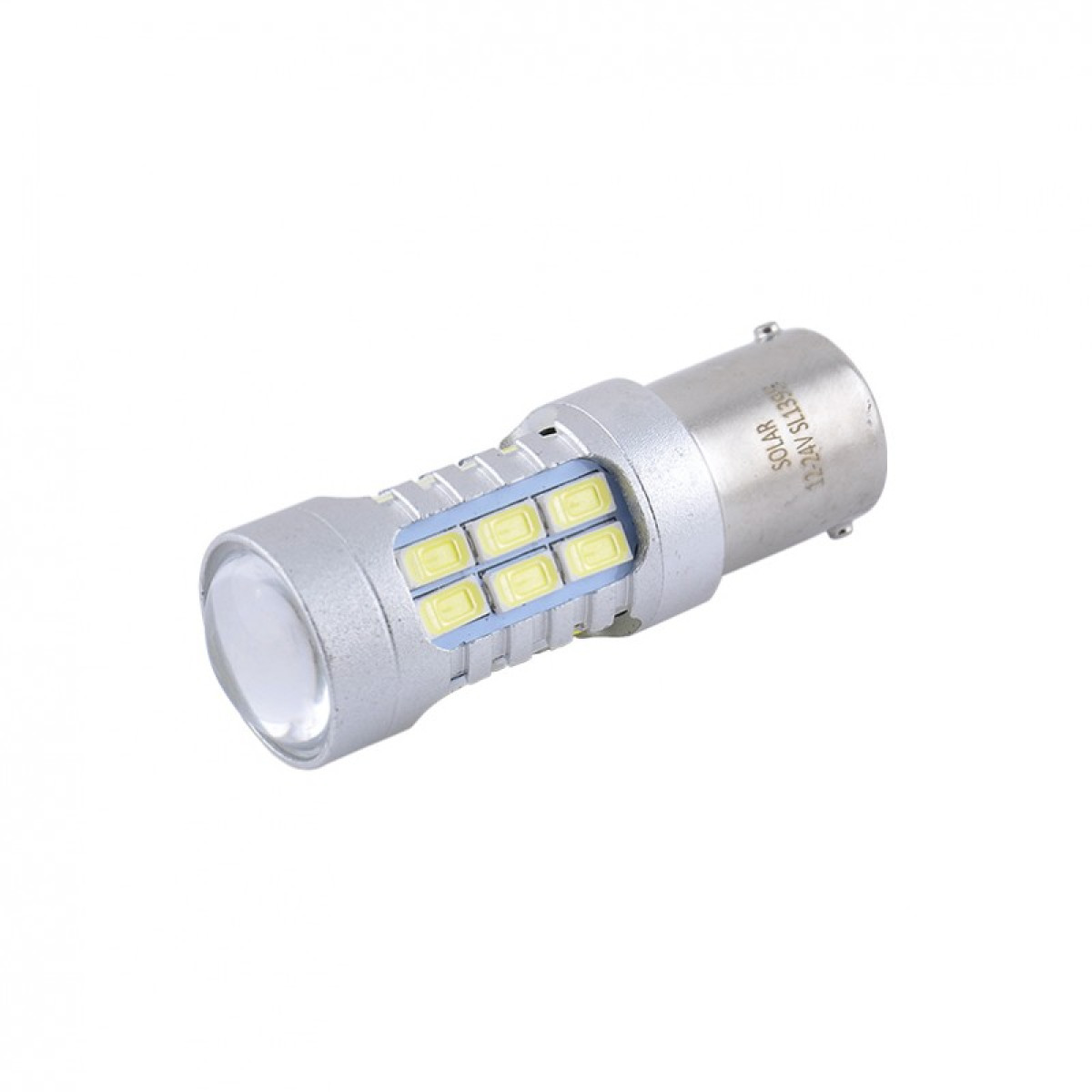 Лед лампа для авто S25 12-24V Premium Line 27SMD 2835 6500K Canbus Solar комплект 2шт