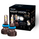 Діодна лампочка для авто H11 Carlamp LED Night Vision Gen2 5000lm 12V 25W 5500K комплект 2шт