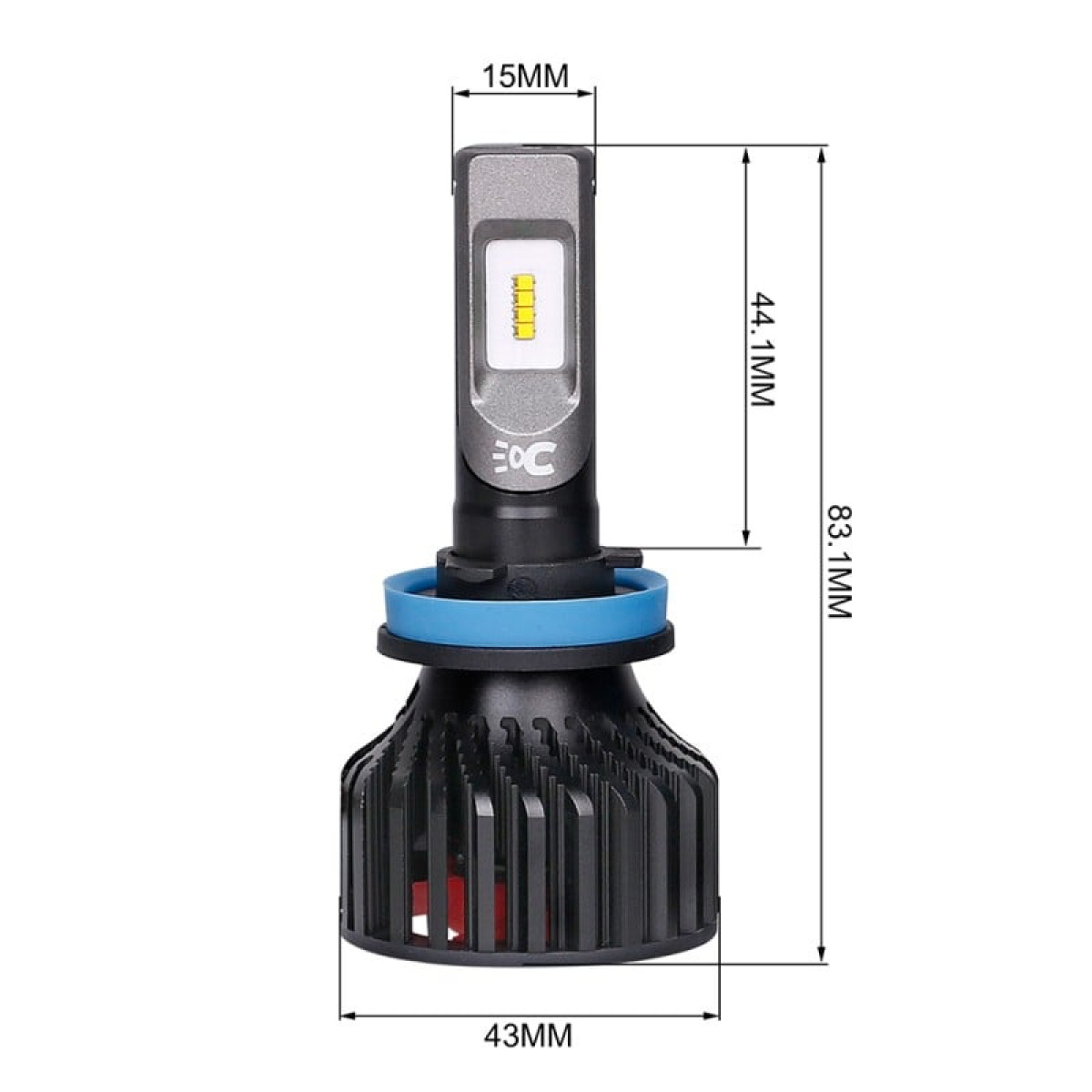 Світлодіодна лампа для авто H11 CARLAMP Smart Vision 8000lm 9-16V 4000K комплект 2шт