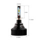 Діодна лампочка для авто H3 Carlamp LED Smart Vision 8000lm 9-16V 30W 6500K комплект 2шт