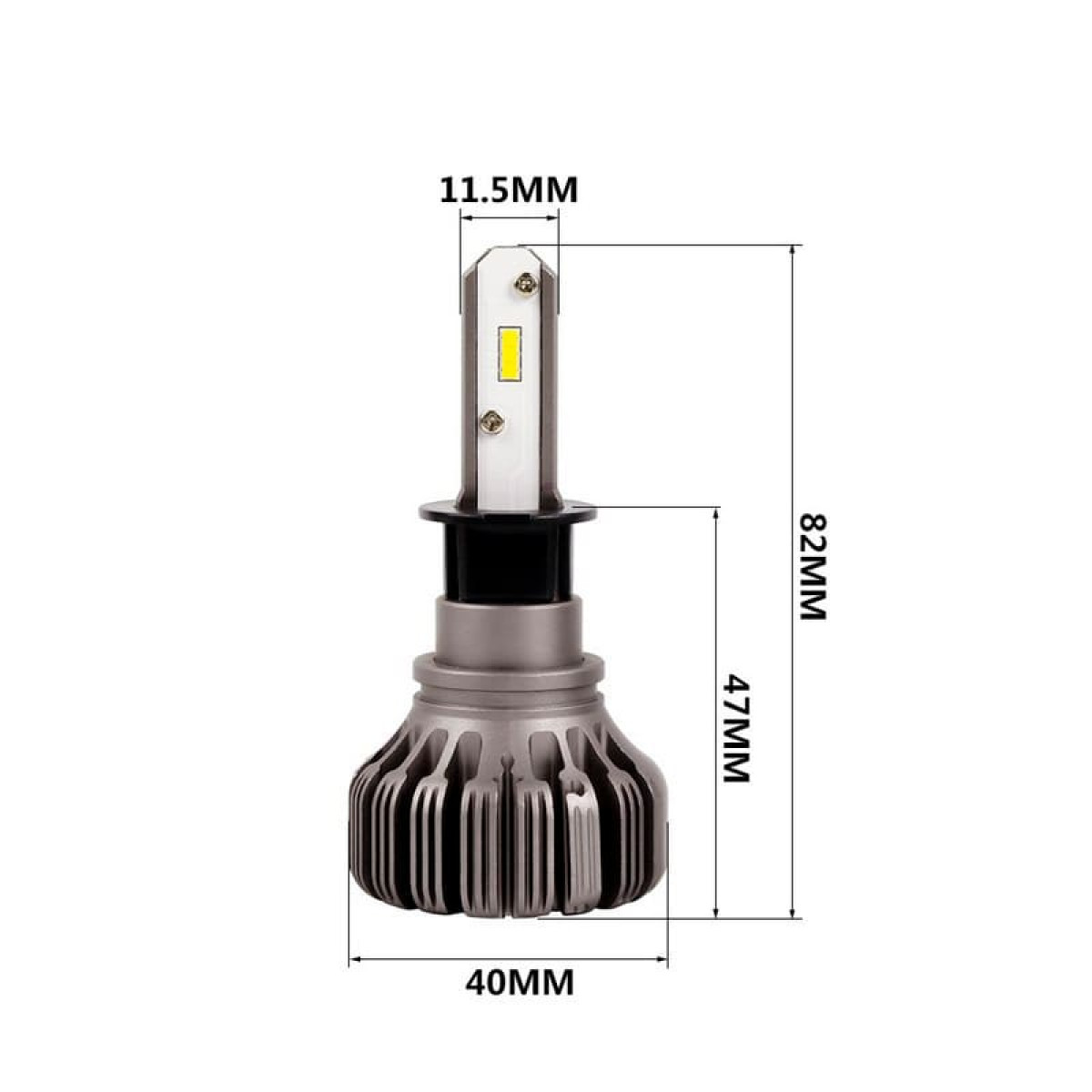 Діодна лампочка для авто H3 Carlamp Night Vision Gen2 5000lm 9-16V 25W 5500K IP68 комплект 2шт
