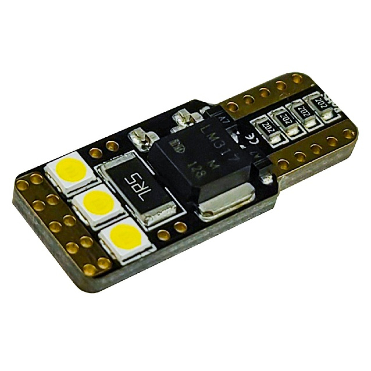 Лед лампа для авто T10-202n 3030-6 12V CAN W5W base-10mm