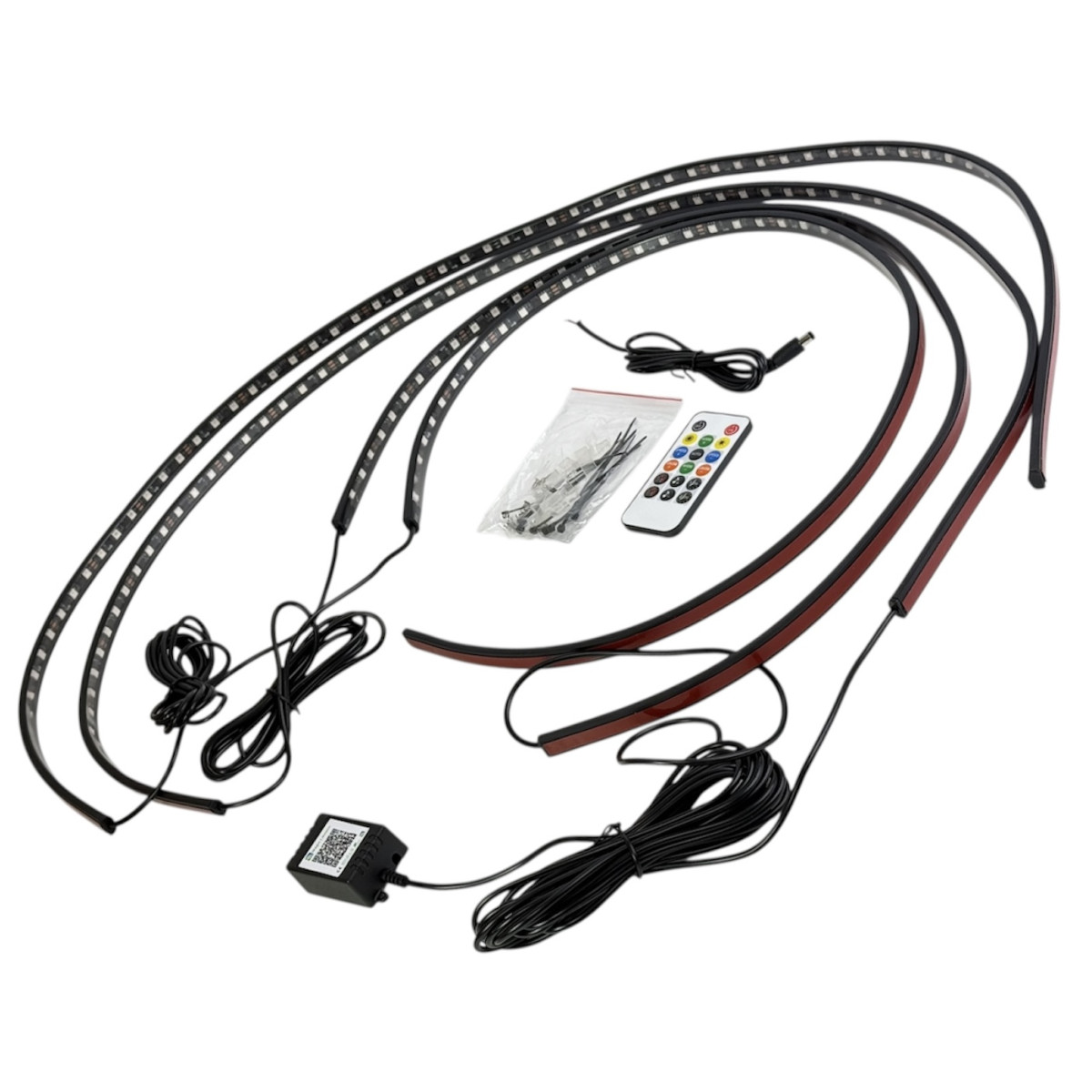 Бокова підсвітка авто Smart Pixel 12V 2×90см + 2×120см IP68 з пультом піксельна