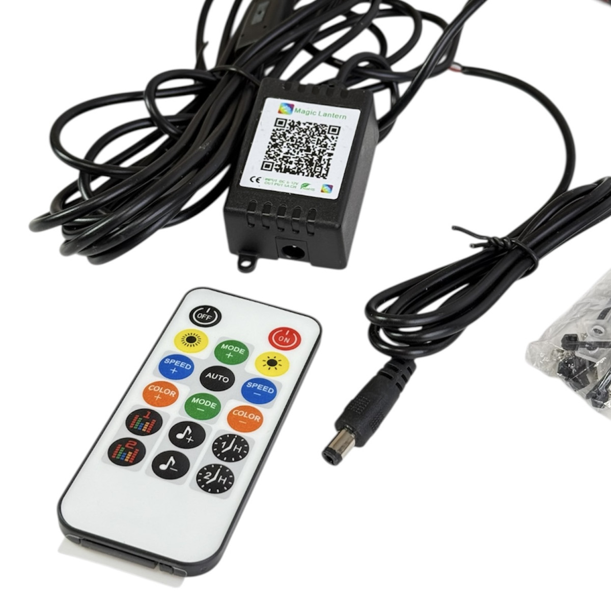 Led-комплект бокової підсвітки авто 12V 2х50см × 2х150 см RGBWSmart Pixel IP68 з пультом ДК піксельна