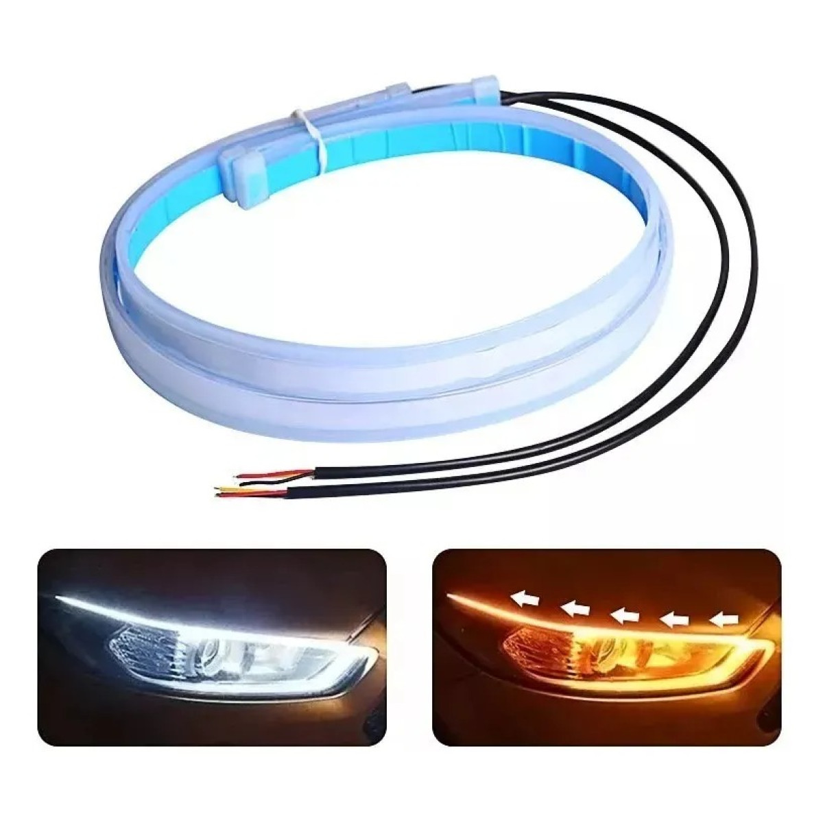 Денні ходові вогні led з поворотами DRL 45 см зі сканером 12V (2 шт.)