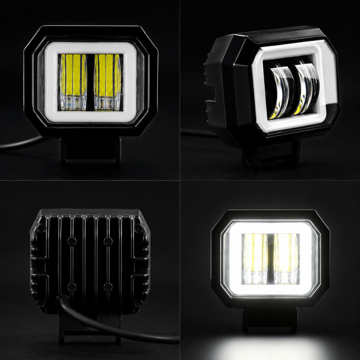 Led фара додаткового світла WL RE-07 SP DRL 14W 6000K 9-32V IP67 75×65мм