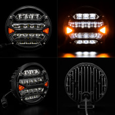 Світлодіодна фара WL R-101 DLX 7" SP+DRL 90W 8100Lm OSR 6000K 9-32V IP68
