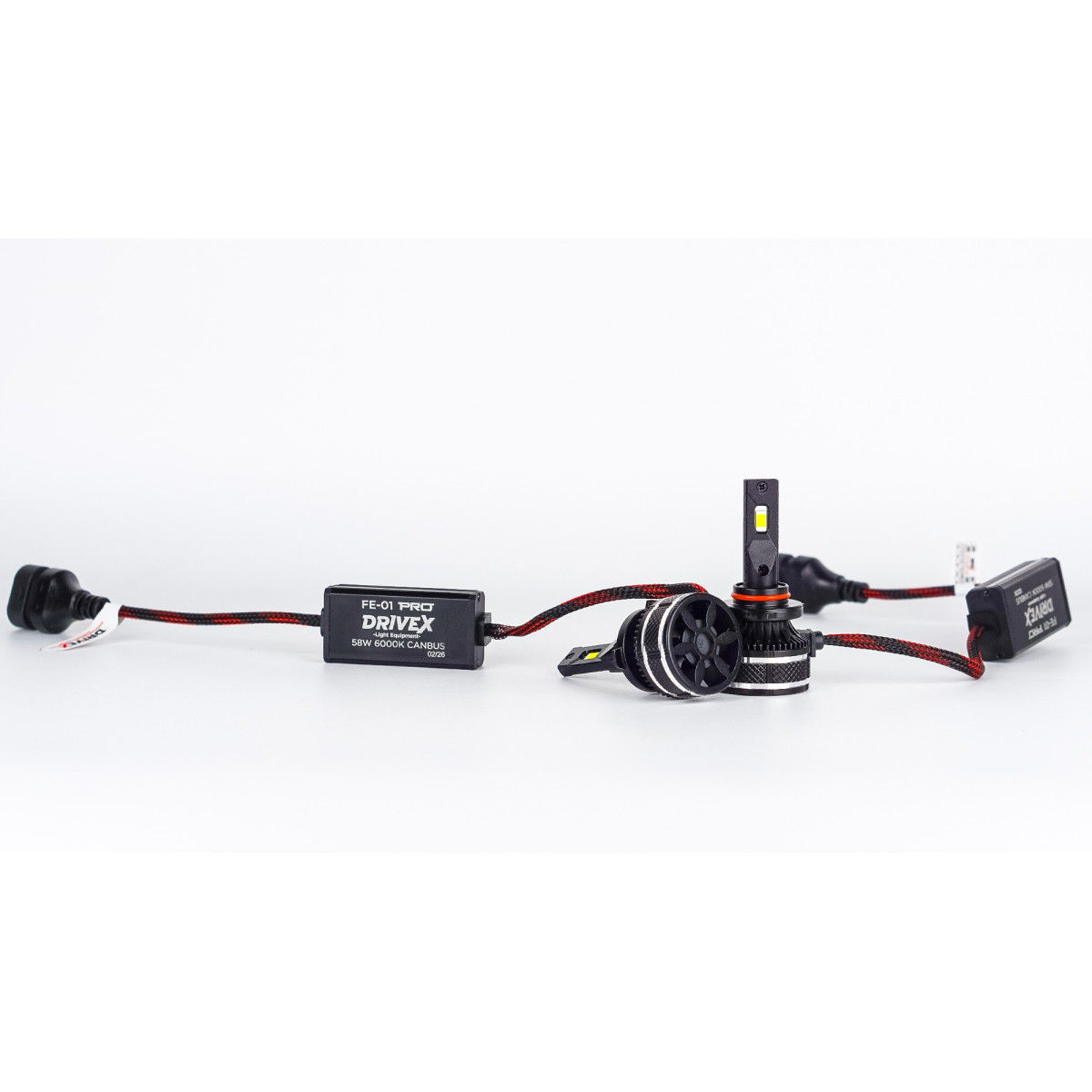 Автолампи H11 H8 H9 FE-01 PRO 58W 6000K 4800Lm CAN 9–32V комплект