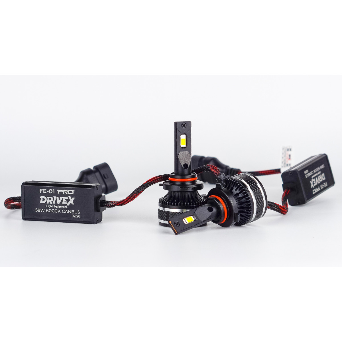 Автолампи H11 H8 H9 FE-01 PRO 58W 6000K 4800Lm CAN 9–32V комплект