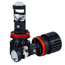Авто лед лампа H11 LE-07 6000K 55W міні лінза CAN 9–32V комплект