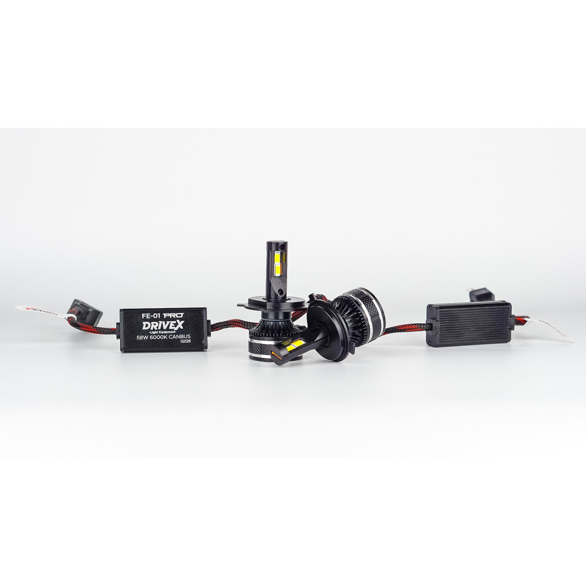 Автолампи H4 для ближнього та дальнього світла FE-01 PRO 58W CAN 9-32V 6000K
